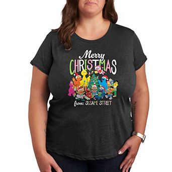 Plus Sesame Street Group Christmas Graphic Tee
