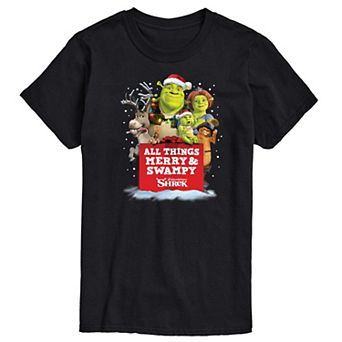 Men's Shrek All Things Merry And Swampy Graphic Tee