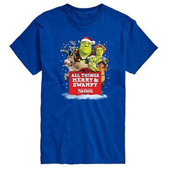 Men's Shrek All Things Merry And Swampy Graphic Tee