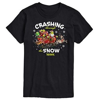 Men's Shrek Crashing Through The Snow Graphic Tee