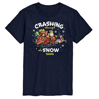 Men's Shrek Crashing Through The Snow Graphic Tee