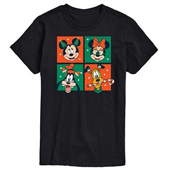 Disney's Mickey Mouse & Friends Men's Christmas Grid Graphic Tee