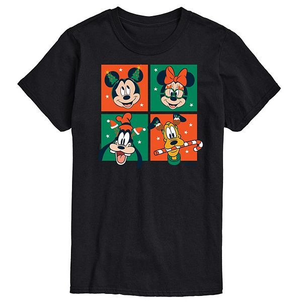 Disney's Mickey Mouse & Friends Men's Christmas Grid Graphic Tee