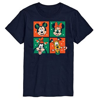Disney's Mickey Mouse & Friends Men's Christmas Grid Graphic Tee