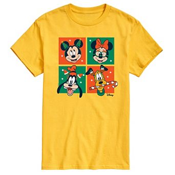 Disney's Mickey Mouse & Friends Men's Christmas Grid Graphic Tee