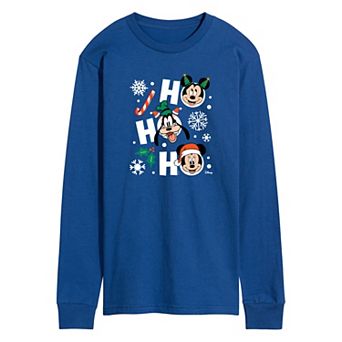 Disney's Mickey Mouse & Friends Men's Ho Ho Ho Long Sleeve Graphic Tee