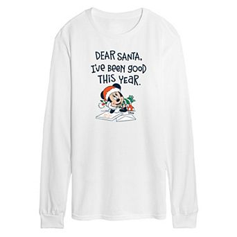 Disney's Mickey Mouse Men's I've Been Good Long Sleeve Graphic Tee