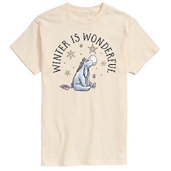 Disney's Winnie The Pooh Men's Winter Is Wonderful Graphic Tee