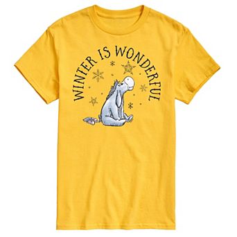 Disney's Winnie The Pooh Men's Winter Is Wonderful Graphic Tee