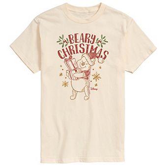 Disney's Winnie The Pooh Men's Beary Christmas Graphic Tee