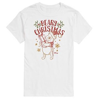 Disney's Winnie The Pooh Men's Beary Christmas Graphic Tee