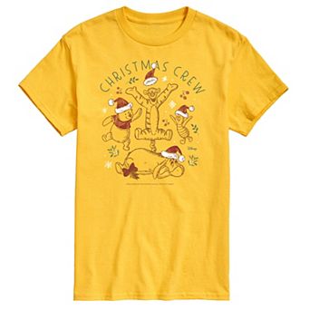 Disney's Winnie The Pooh Men's Christmas Crew Graphic Tee