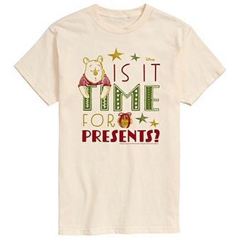 Disney's Winnie The Pooh Men's Is It Time For Presents Graphic Tee