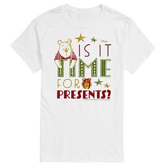 Disney's Winnie The Pooh Men's Is It Time For Presents Graphic Tee