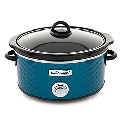 IMUSA 1.5 Quart Teal Slow Cooker with Glass Lid 