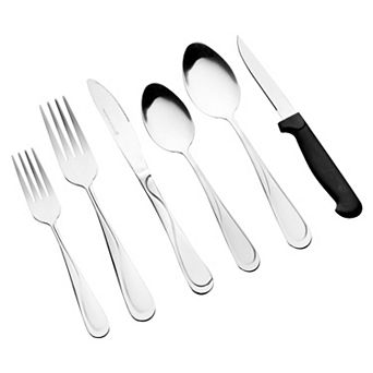Gibson Home Trillium Plus 24 pc Stainless Steel Flatware Set with 4 Steak Knives