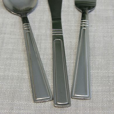 Gibson Home Astonshire 45 Piece Stainless Steel Tumble Finish Flatware Set