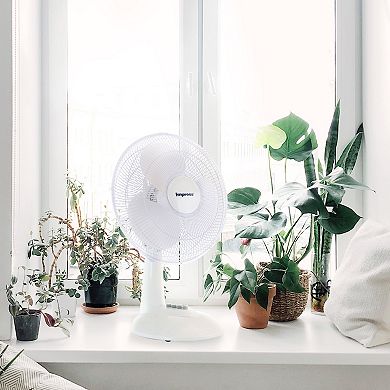Impress 12 Inch 3 Speed Oscillating Table Fan