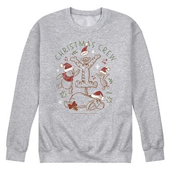 Disney's Winnie The Pooh Men's Christmas Crew Fleece Sweatshirt