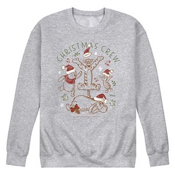 Disney's Winnie The Pooh Men's Christmas Crew Fleece Sweatshirt