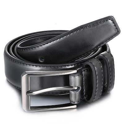 leather dress belt amazon Adam Gold Men's Genuine Italian Calfskin 1-1/8"(30mm) Wide Polished Buckle (Alligator Black, 32) at Men's Clothing store: Apparel Belts To make sure you look great when attending a business meeting HIMI Men's Comfort Genuine Leather
