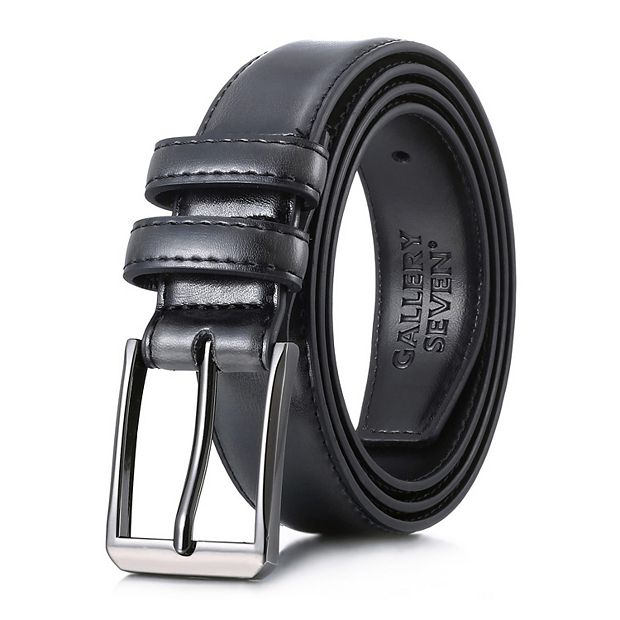 knee length dresses for ladies The Stallion: Black Stitched Italian Leather Full Grain Leather Belt 1.25