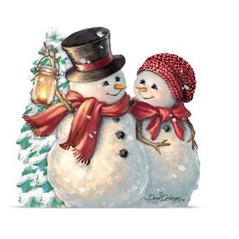 Snow Much in Love Christmas 24-Inch Door Decor by D. Gelsinger - Christmas Santa Snowman Decor