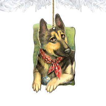 Set of 2 - Spring Training Wooden Holiday Ornaments Pets by Laura Seeley - Pets Dog and Cats Decor