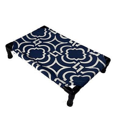 Truman + Teddy (Ripple) Easy-to-clean Handcrafted Elevated, Cot-Style Dog Bed 