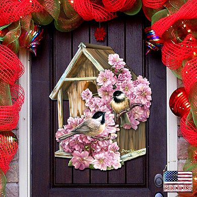 Dream House Easter 24-Inch Handcrafted Wooden Door Decor by D. Gelsinger - Spring Decor