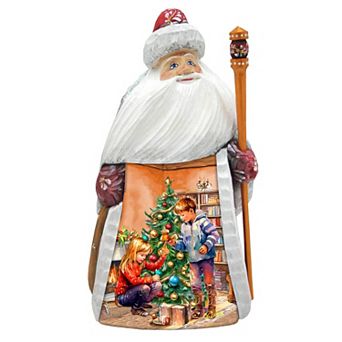 Cherished Moments Santa Wood Carved Figurine By G. Debrekht - Nativity Holiday Decor