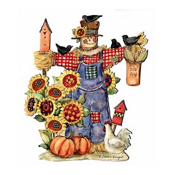 Bethany Scarecrow Halloween 24-Inch Door Decor by Susan Winget - Whimsical Thanksgiving Decor
