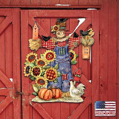 Bethany Scarecrow Halloween 24-Inch Door Decor by Susan Winget - Whimsical Thanksgiving Decor