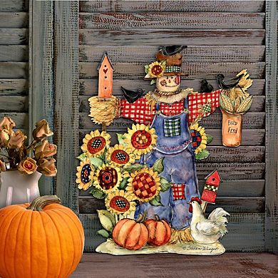 Bethany Scarecrow Halloween Door Decor by Susan Winget - Thanksgiving Halloween Decor