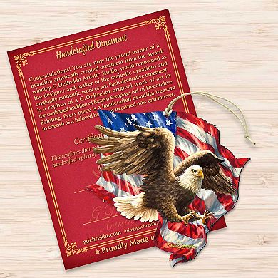 Set of 2 - Patriotic American Eagle Ornament by D. Gelsinger - Designocracy