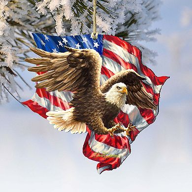 Set of 2 - Patriotic American Eagle Ornament by D. Gelsinger - Designocracy