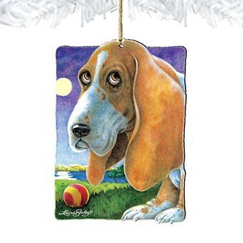 Set of 2 - Just Baby Steps to The Bay Wooden Holiday Ornaments by Laura Seeley - Pets Dog and Cats Decor