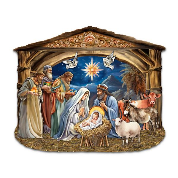 The Birth of Jesus Nativity Scene Holiday Door Decor by G. Debrekht