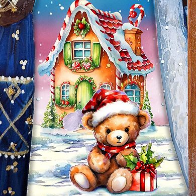 Gingerbread House Santa Wood Carved Masterpiece Figurine By G. Debrekht - Christmas Decor