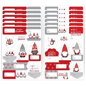 Big Dot Of Happiness Christmas Gnomes Holiday Party Gift Tag Labels To And From 120 Stickers