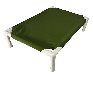 Truman + Teddy (Grass) Easy-to-clean Handcrafted Elevated, Cot-Style Dog Bed 