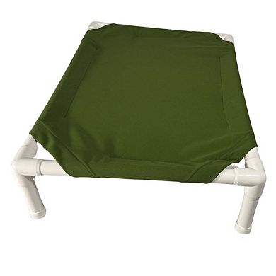 Truman + Teddy (Grass) Easy-to-clean Handcrafted Elevated, Cot-Style Dog Bed 