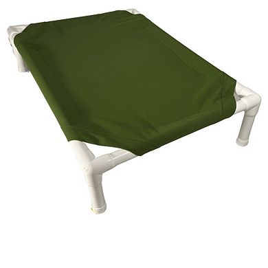 Truman + Teddy (Grass) Easy-to-clean Handcrafted Elevated, Cot-Style Dog Bed 