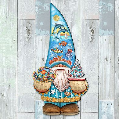 Coastal Gnome Dwarf Coastal Door Decor by G. DeBrekht - Coastal Holiday Decor