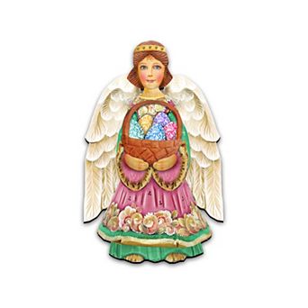 Easter Angel Easter 24-Inch Handcrafted Wooden Door Decor by G. DeBrekht - Spring Decor