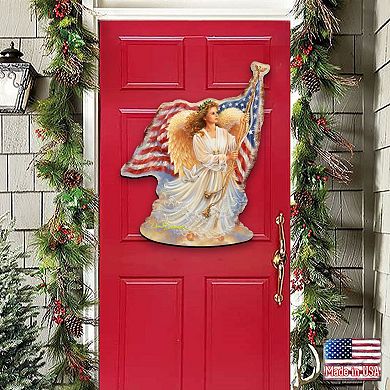 American Freedom Angel Holiday 24-Inch Door Decor by D. Gelsinger ...