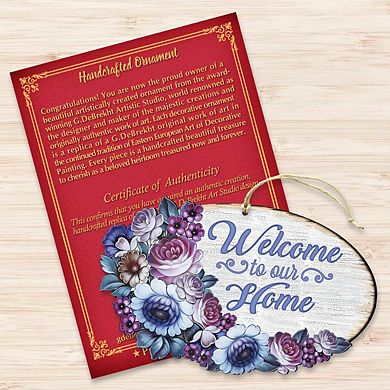 Set of 2 - Welcome to Our Home Wreath Easter Wall Decor by G. DeBrekht - Easter Spring Decor