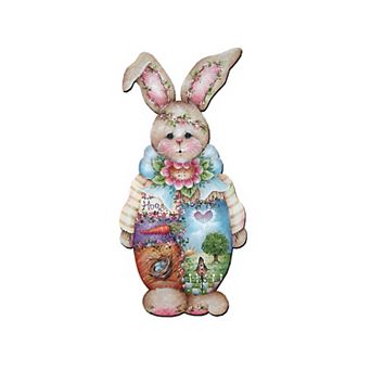 Bella Bunny Easter 24-Inch Handcrafted Wooden Door Decor by J. Mills-Price - Festive Spring Decor