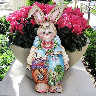 Bella Bunny Easter 24-Inch Handcrafted Wooden Door Decor by J. Mills-Price - Festive Spring Decor