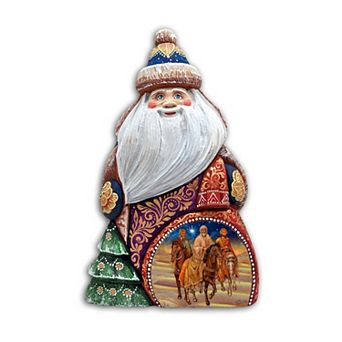 Three Kings Journey Santa Wood Carved Masterpiece Figurine By G. Debrekht - Nativity Holiday Decor